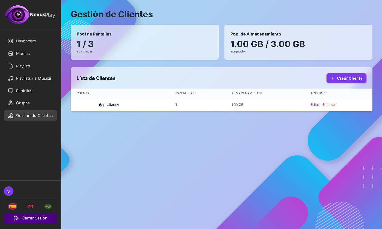 Vista Clientes